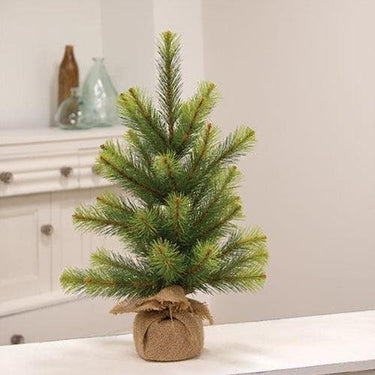 Empire Pine Tree w Burlap Base 24 - The Fox Decor